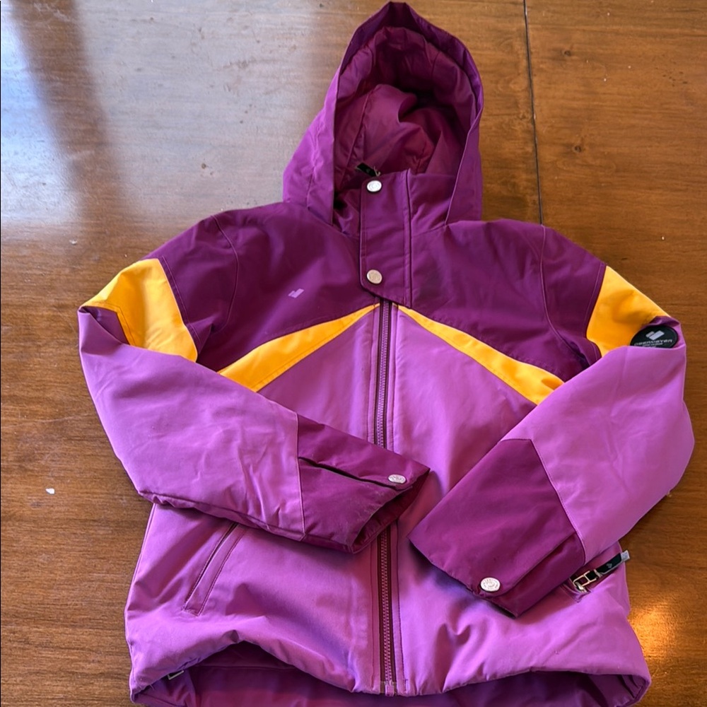 Kids Purple and Yellow Ski Jacket